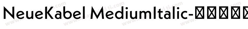 NeueKabel MediumItalic字体转换